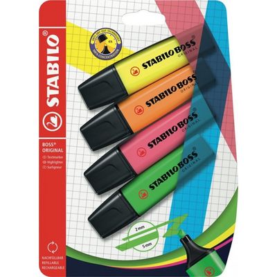 Lot De 2 Surligneurs Kathay - Couleurs Jaune Et Orange - Pointe Biseautée 4 Mm - Idéal Pour étudiants Et Bureau