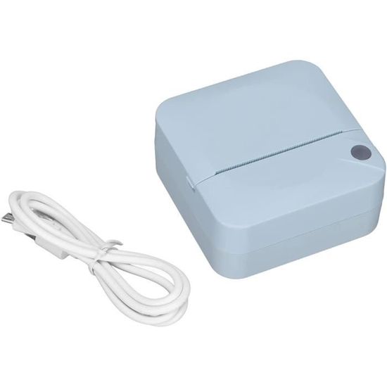 Imprimante Photo Portable Heuchaey - Mini Imprimante Thermique Bluetooth, 7 LEDs Colorées