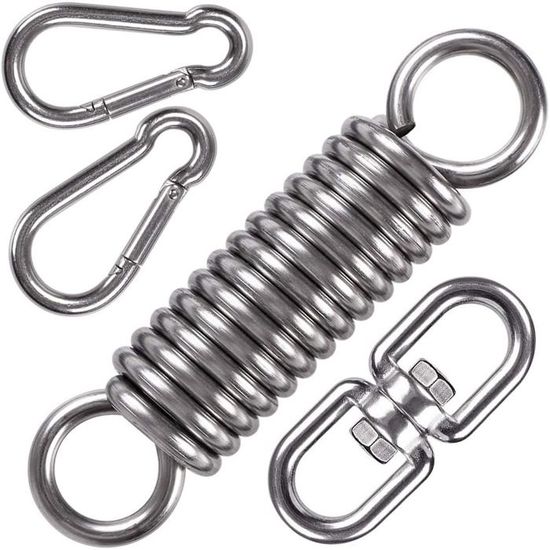 VICASKY Mousquetons Pivotants Pour Balançoire – Lot De 2 Crochets En Acier Zingué – Fixation Hamac, Fauteuil Suspendu – Accessoire Extérieur Robuste – Portique Jardin