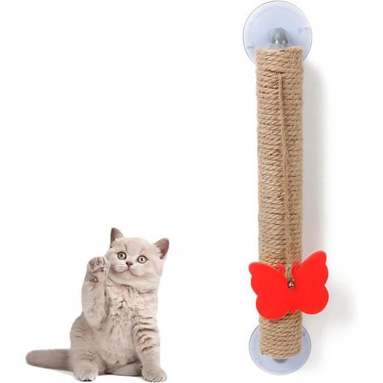 Griffoir Pour Chat Remplacement Poteau - 35x7 Cm, Bois Et Corde, Brun, Neuf