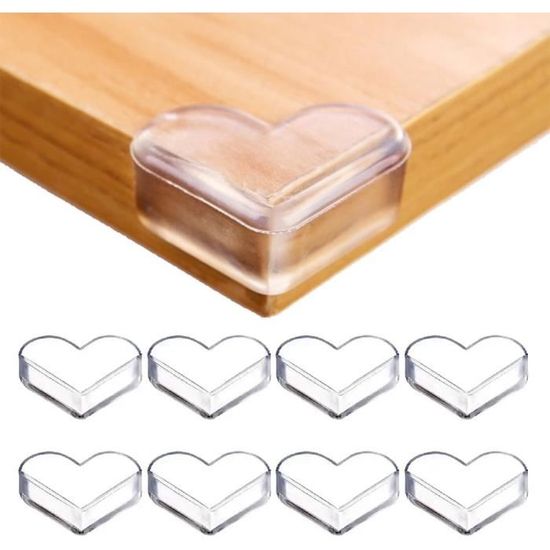 JAWSEU 8 Protections Coins De Table Bébé En Silicone – Anti-chocs Adhésifs, Translucides, Sécurité Meubles