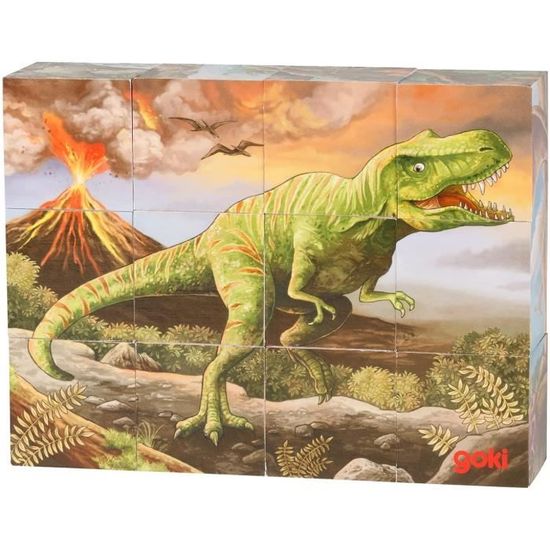 Puzzle de cubes Dinosaure - Tender Leaf Toys - Moins de 100 pièces - Mixte - A partir de 3 ans