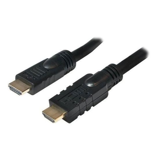 Câble HDMI actif LogiLink - 20m - noir - support 4K - Ethernet, ARC, 3D, HDCP, Lip-Sync