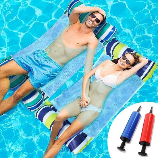 Matelas gonflable pour piscine,Hamac gonflable à eau,Jouet de piscine 4 en 1 ,Hamac à eau,Pour adulte,Piscine gonflable,Pliable