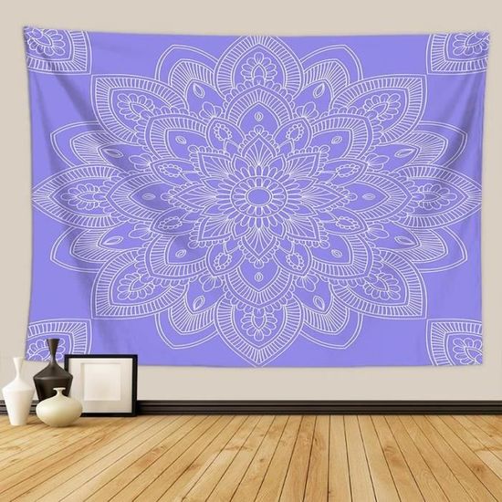 Tapisserie Murale Bohème Mandala 210x150 Cm - Tissu Polyester - Décoration Chambre, Couvre-lit, Rideau, Plage - Multi-usages