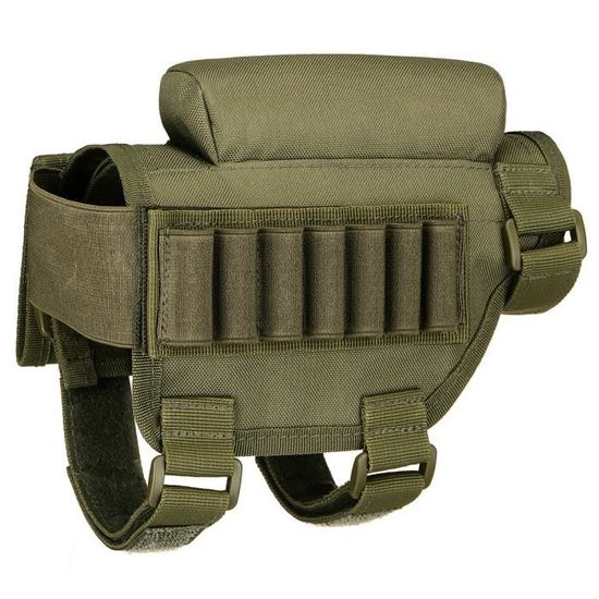 Pochette Tactique Pour Fusil - Repose-joues, Porte-balles, étui De Munitions - Nylon MOLLE