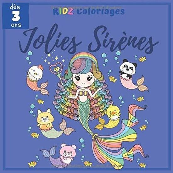 Jolies Sirenes Livre De Coloriage Pour Les Enfants Des 3 Ans Avec De Belles Sirenes Des Dauphins Des Baleines Des Perles Livre Cdiscount Jeux Jouets