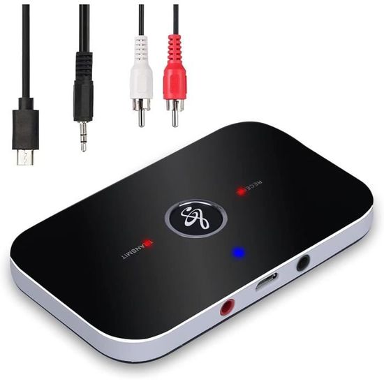Adaptateur Bluetooth 5.3 émetteur/récepteur – Connecte 2 Casques Sans Fil à La TV, Avion, PC – Prise Jack 3,5 Mm - 5