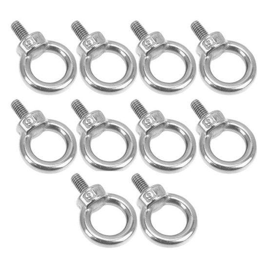 Lot de 5 vis à œil M8 x 13 en acier inoxydable 304 - Vis à œil en acier