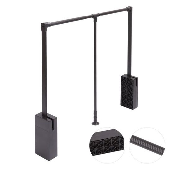 OXBZKMY Cabine D'essayage, Dressing Mural Autoportante, Vestiaire Protection Avec Barre TéLescopique, Cabine Essayage Portable Pour Magasin De VêTements Zonage, Taille Ajustable 90-162cm