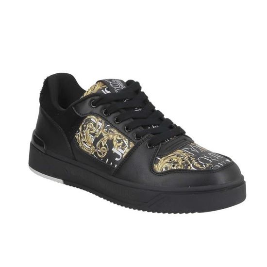 Basket Versace Jeans Couture Starlight noir et or avec logo imprimé.43 Black gold Cdiscount