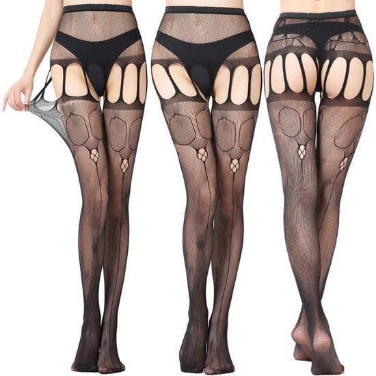 Gaine De Jambe Gothique Brillante Avec Jarretière - Métallique - Pour Fête, Rave, Cosplay - Taille Unique