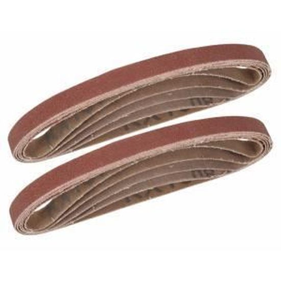 Ponceuse A Bande Bosch Lot De 10 Bandes Abrasives En Tissu (75 Mm X 533 Mm, Grain 180).[Q729 Ponceuse Ryobi