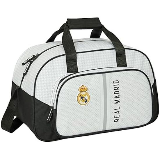Safta Cartella Portadocumenti Real Madrid 3ª Maglia 24/25 | 3 Alette | 26x36,5 Cm | Copertina Rigida | Grigio