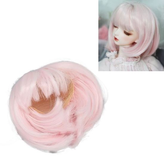 Lot De 6 Perruques Synthétiques Pour Poupées 20 Cm – Cheveux Raides Résistants à La Chaleur, Idéal Rerooting Et Customisation