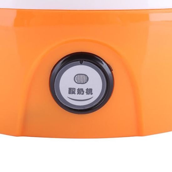 VINGVO Machine de Yaourt Automatique 220V 1L Yaourtière Électrique Automatique Machine DIY Outil Conteneur En Plastique(Orange)