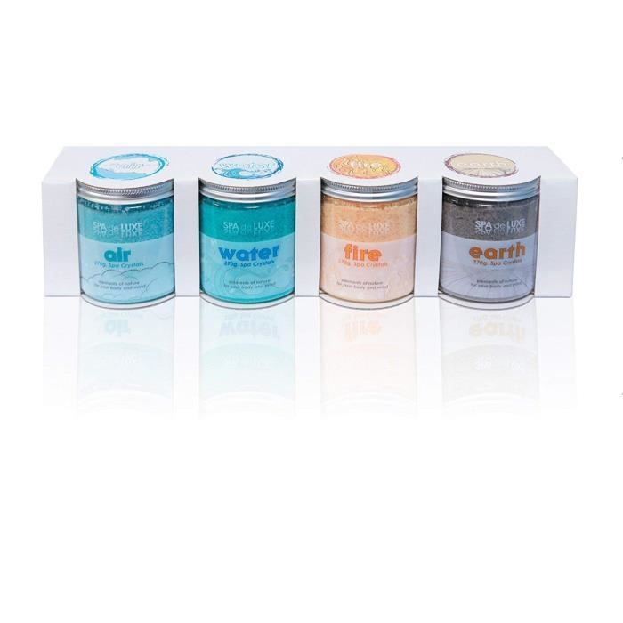 AquaFinesse - Lot de 4 Pots de Cristaux Parfumés pour Spa