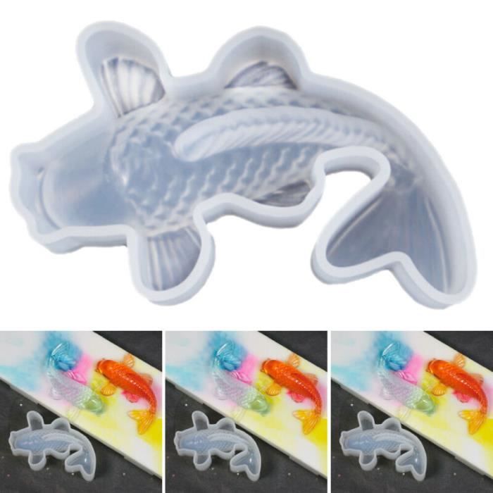 Moule en silicone 3D en forme de carpe résine époxy