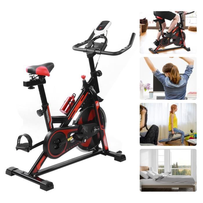 Velo Biking Spinning ,Velo d'appartement Interieur Entrainement avec Porte-Bouteille Volant+Roue inertie 8kg -WAN HB027 -WAN