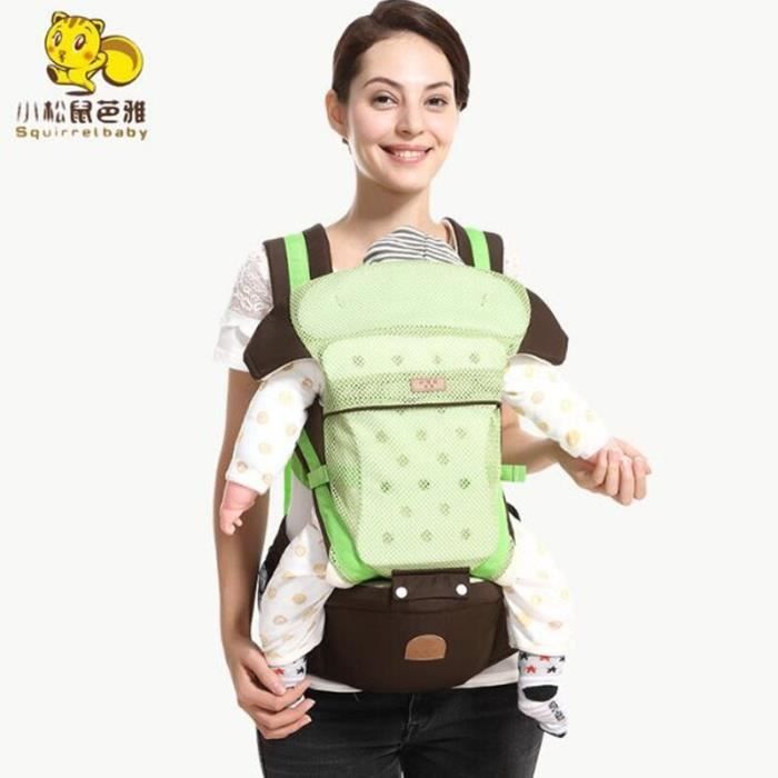 Green # 8 en 1 porte-bébé ergonomique sling 2017 respirant bébé kangourou hipseat sacs à dos porteurs amovible sac à dos écharpe