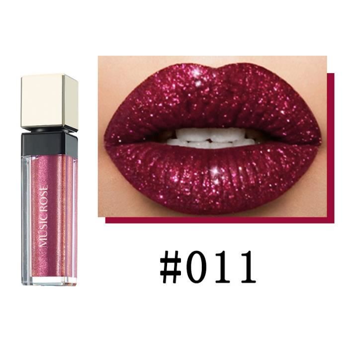 rouge à lèvres Tube carré populaire 12 couleurs brillant à lèvres en métal brillant à lèvres antiadhésif tasse glaçure à lèvres 2