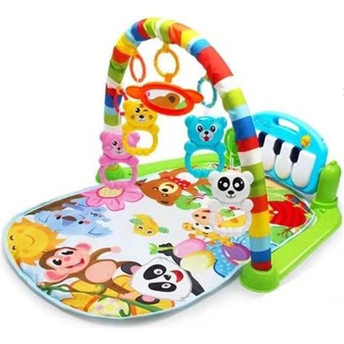 3 en 1 bébé Piano Tapis de jeu Tapis de jeu Musique et lumières Vert