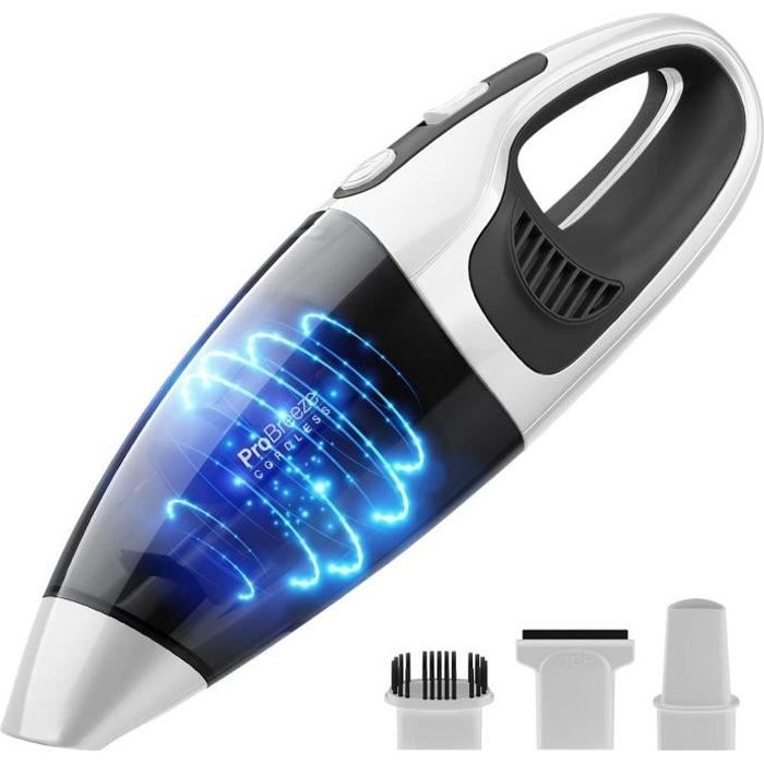 Pro Breeze Aspirateur à Main Sans Fil 14,8V, Puissant, Portable, Batterie Lithium-Ion rechargeable, pour Maison, Poils et Liquides