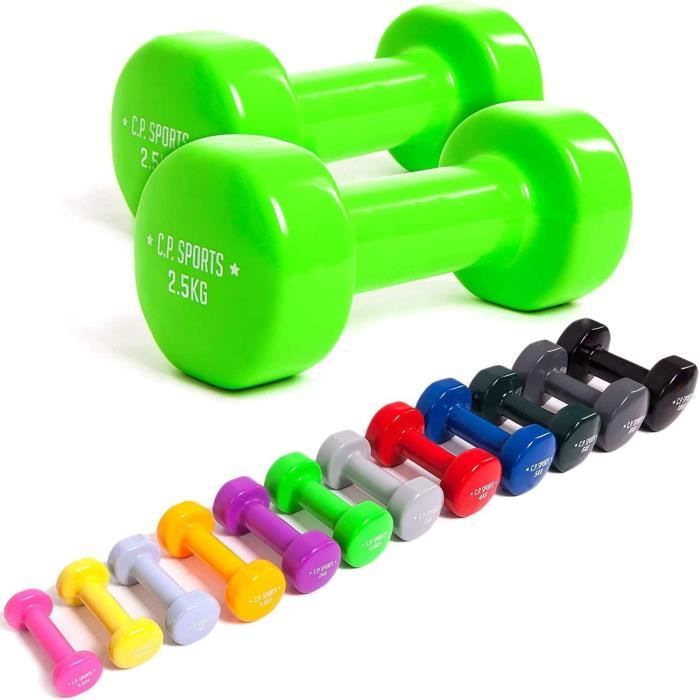 Haltères antidérapants en vinyle Poids : 0,5 kg, 0,75 kg, 1 kg, 1,5 kg, 2 kg, 2,5 kg, 3 kg, 4 kg, 5 kg, 6 kg, 8 kg,122