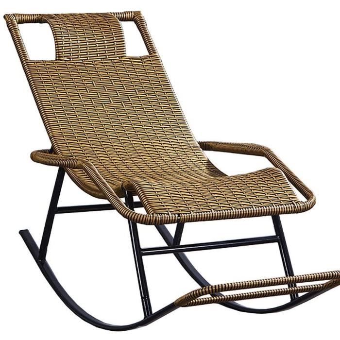 Transat jardin WGFGXQ Rocking Chair, Jardin Terrasse extérieure Chaises Longues Chaises inclinables Chaises Rocking Sun L405