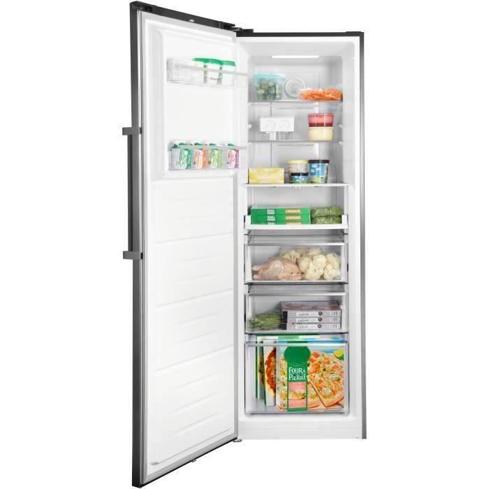 SHOT CASE - BRANDT BFU862YNX - Congélateur Armoire - 262L - No Frost - L 59,5 x H 185 cm - Inox