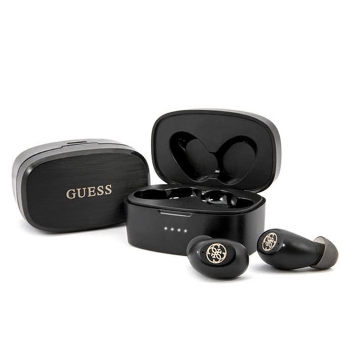Guess Ecouteurs Stéréo Bluetooth 5.0 Casque Stéréo 4h Noir