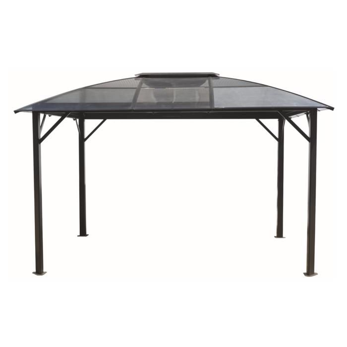 HABRITA Gloriette en Aluminium - 4 pentes - Gris anthracite - 10,80 m2