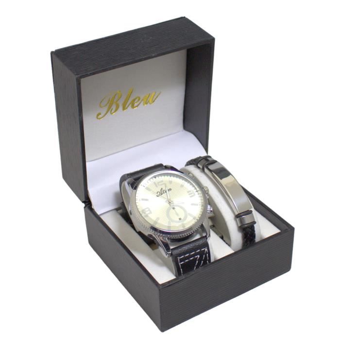 MONTRE HOMME GROS CADRAN BIG DADDY BRACELET CUIR ONLY THE BRAVE