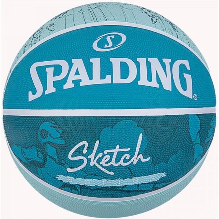 Spalding Sketch Crack Ball 84380Z, Unisexe, Bleu, ballons de basket
