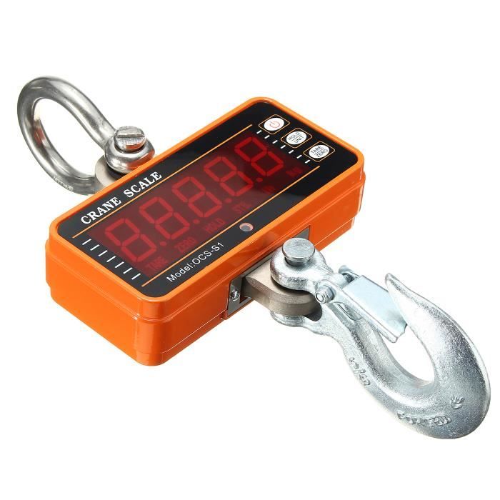 NEUFU 1000KG 2000LBS 1T Échelle Grue Précision Digital Suspension Peson Écran LCD