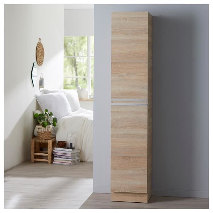 Meuble colonne à poser Oak bordolino Hauteur 180 cm - Dynamic