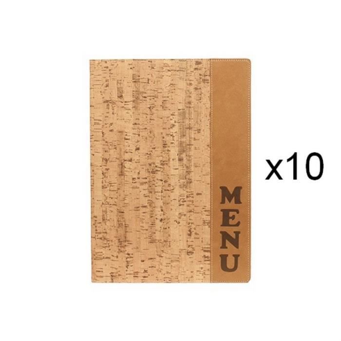 Lot de 10 protège-menus design format A4 Liège - Hôtel - Restaurant 7 Liege