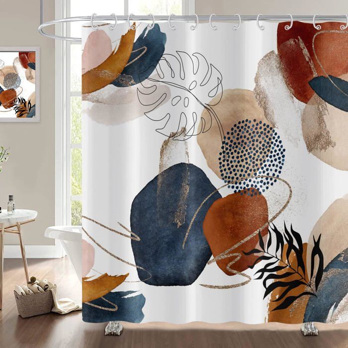 Bonhause Rideau De Douche Feuilles D'eucalyptus Plante Verte 180 X 180