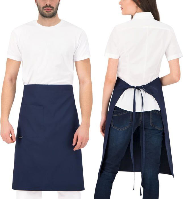 2 Pièces Tablier Serveur Noir Tablier Long Serveur Tablier Noir Avec