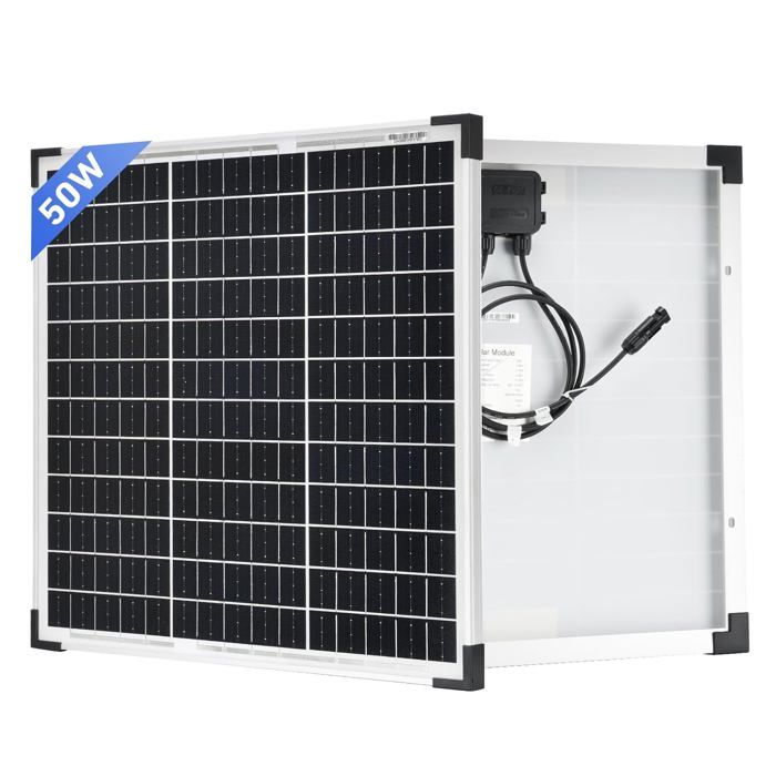 Panneau solaire 50W 12V Module monocristallin à haut rendement ...