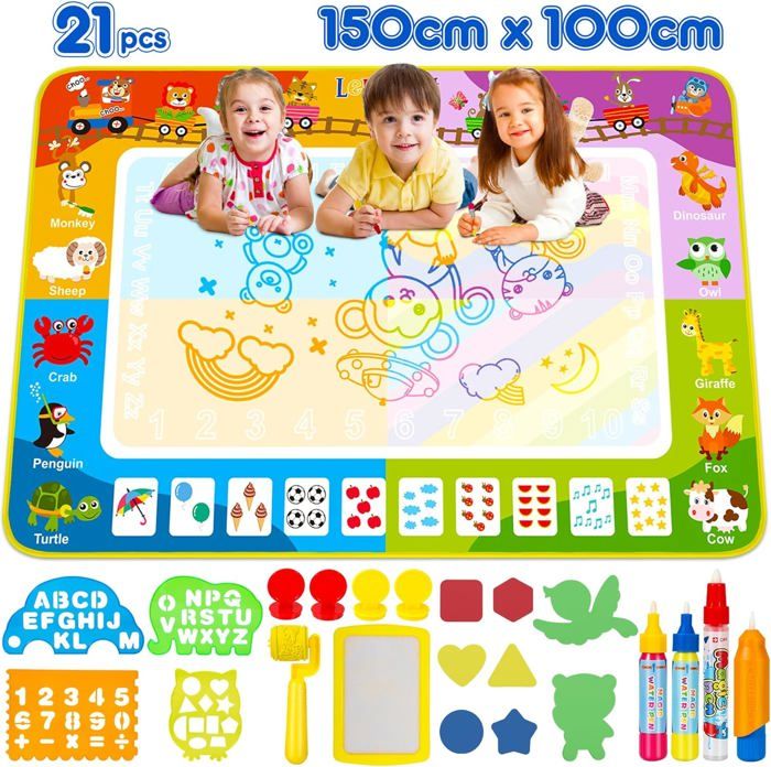 EUCOCO Jouet 1-3 Ans Fille Licorne Tapis Dessin Eau 100 cm x 80 cm Cadeau Fille Jouet Enfant 1 an Jeux Educatif Enfant 1-3 Ans Noël EUCOCO Jouet 1-3 Ans Fille Licorne Tapis Dessin Eau 100 cm x 80 cm Cadeau Fille Jouet Enfant 1 an Jeux Educatif Enfant 1-3 Ans Noël