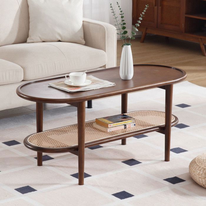 Wahson Table Basse Salon Table Basse Bois avec Rangement Table
