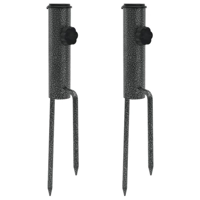 Support de parasol vidaXL Acier galvanisé Résistant à 'eau Dimensions 9x35 cm