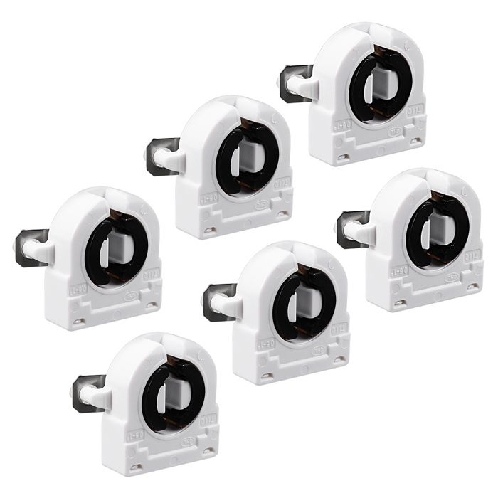 Sourcing Map 4pcs Douille Lampe T8/T12 Support G13 - Base Unique Tête Pierre Tombale AC 500V 2A