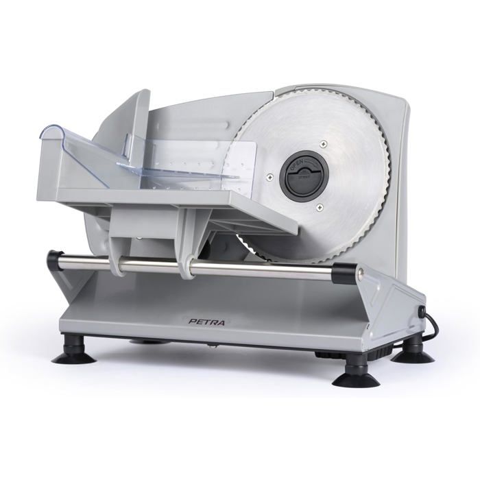 Trancheuse Électrique Petra – Viande, Fromage, Pain – Lames 170 Mm Inox, Épaisseur 1-15 Mm, 3 Ans Garantie