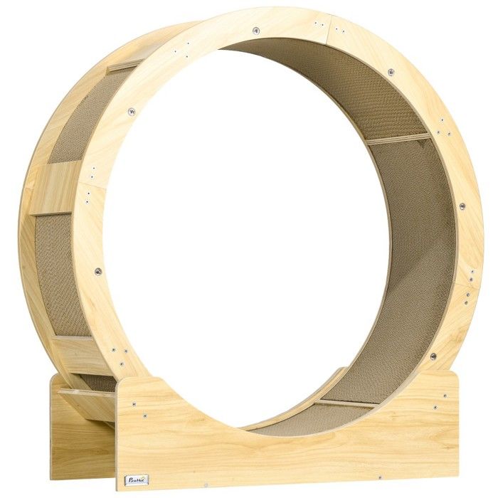 Roue D'exercice Pour Chat 100 Cm - Pour Grands Chats, Panneau Fibre Haute Densité, Supporte 11 Kg - 7