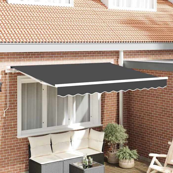 vidaXL Toile de rechange pour auvent Anthracite 235 x 195 cm Polyester 42000414
