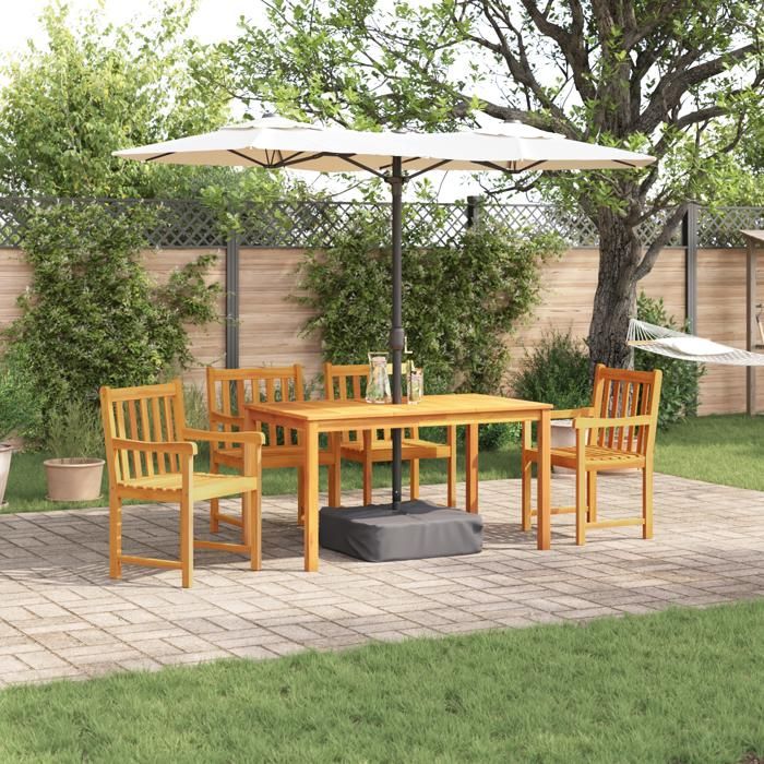 vidaXL Ensemble de salle à manger de jardin 5 pièces