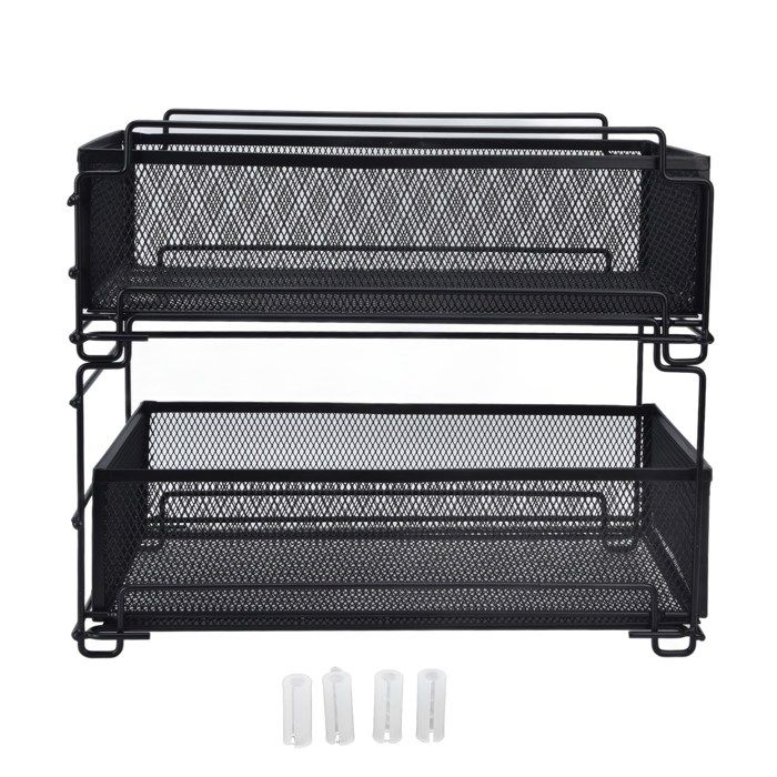 Panier de rangement pour tiroir de cuisine étagère de cuisine multicouche coulissante sous lévier