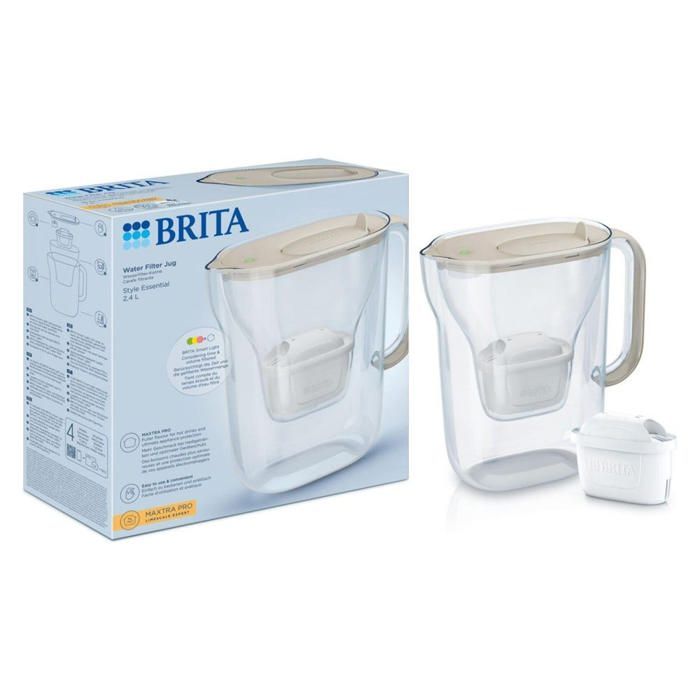 Carafe filtrante BRITA Style Essential Sable + cartouche filtrante MAXTRA PRO 1057794